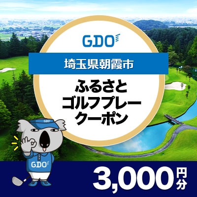 【埼玉県朝霞市】GDOふるさとゴルフプレークーポン(3,000円分)
