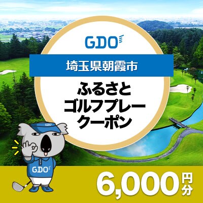 【埼玉県朝霞市】GDOふるさとゴルフプレークーポン(6,000円分)