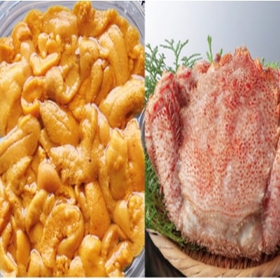 【年内配送可○】エゾバフンウニ塩水パック、毛ガニ2尾  D-53030