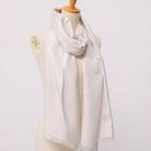 【絹100%】博多織ストール　菜籠麻の葉(ベージュ)