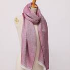 【絹100%】博多織ストール　菜籠麻の葉(ローズ)