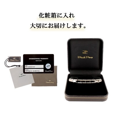 純チタン製ゲルマニウムブレスレット『型番:TS21-S4-21』Lサイズ