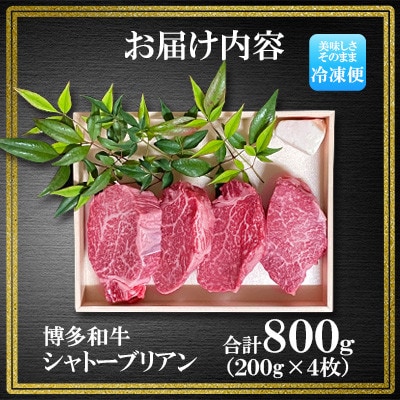 博多和牛 希少部位シャトーブリアン 200g×4枚 計800g