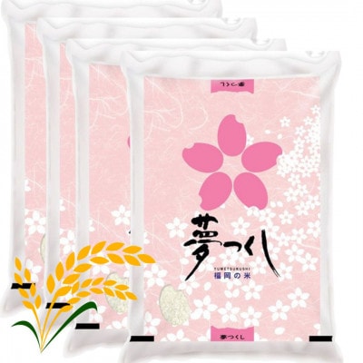 福岡県産ブランド米「夢つくし」白米　計20kg(那珂川市)