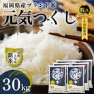 新米!!令和6年産 福岡県産米 元気つくし 合計30kg(5kg×6袋)(那珂川市)