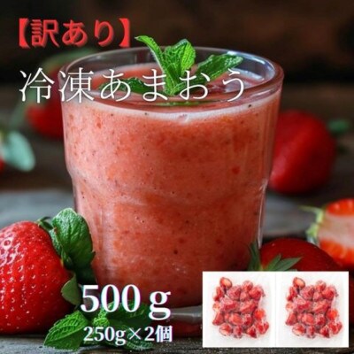 福岡県産 冷凍あまおう500g(250g×2個)(那珂川市)