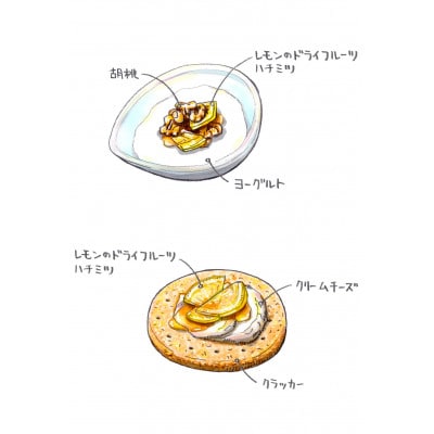 ギフトセット:伊豆産レモンのドライフルーツのハチミツ漬けと胡桃のハチミツキャラメリゼのセット