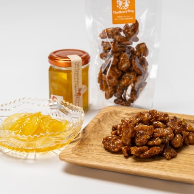 ギフトセット:伊豆産レモンのドライフルーツのハチミツ漬けと胡桃のハチミツキャラメリゼのセット