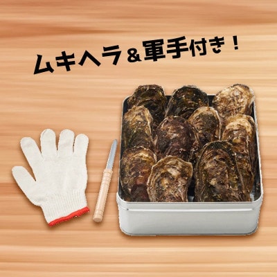 三陸 殻付かきのカンカン焼きセット大10個(加熱用)