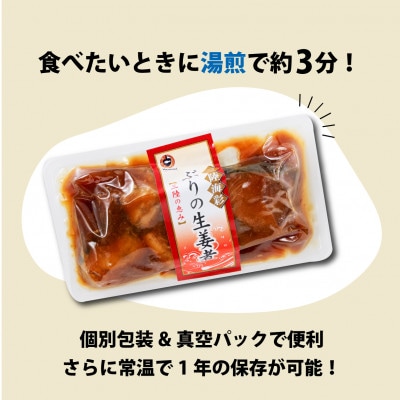 【毎月定期便】ぶり 生姜煮 130g×20パック(計240パック)[abe6000_12]全12回
