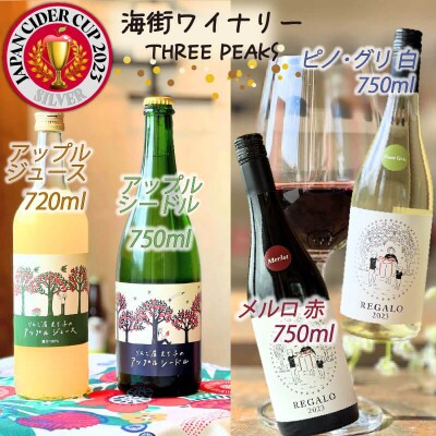 メルロ/ピノグリ/シードル/ジュース 4本セット