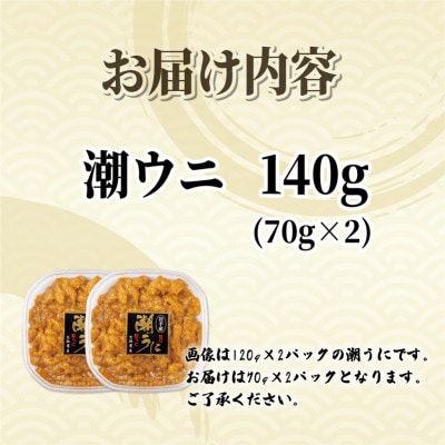 潮ウニ 140g (70g×2) [kakehata010]