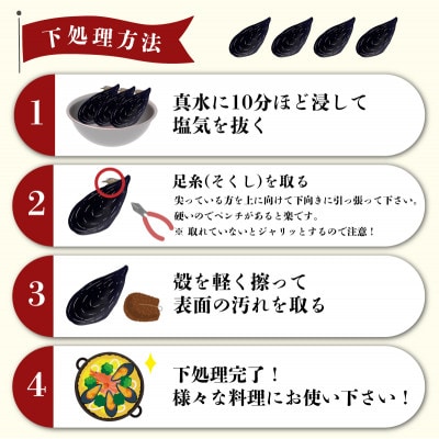 国産 活ムール貝 1kg 冷蔵 [koku015]