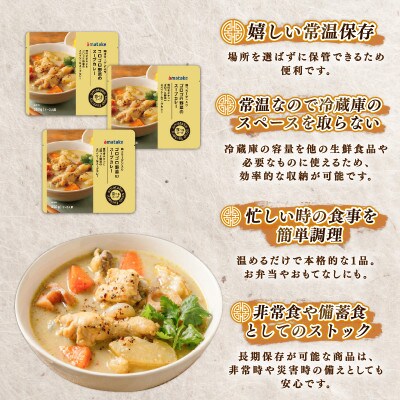 ゴロゴロ野菜のスープカレー 3袋 常温保存 [amatake057]