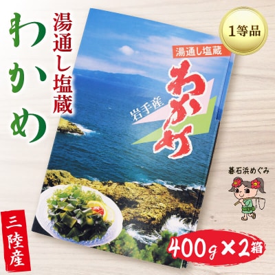 碁石浜めぐみセレクト 塩蔵わかめ 400g×2