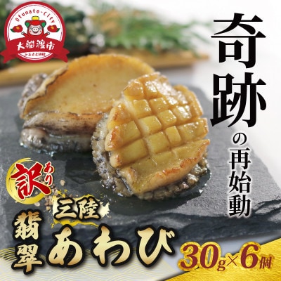 【2026年12月下旬発送】奇跡の再始動 訳あり翡翠あわび30g×6個[hisui011-12g]
