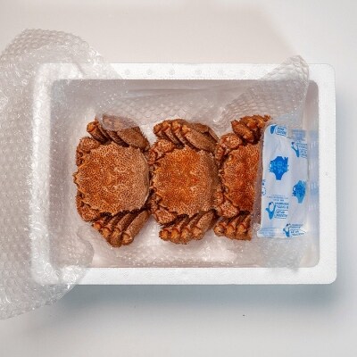 【年内配送可○】★ボイル毛がに約450g×3尾 D-45004