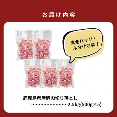 鹿児島県産豚切り落とし 2.5kg(南九州市)