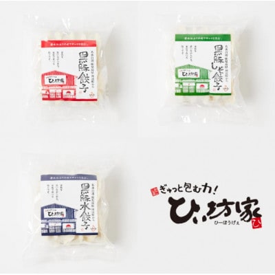 【発送月固定定期便】ひぃ坊家の餃子定期便　黒豚餃子詰め合わせ80個全6回