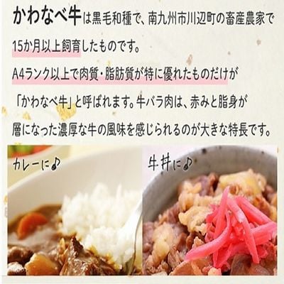 かわなべ牛 バラスライス 約1kg