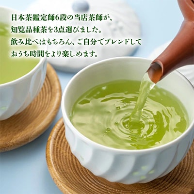 【のし付き・お中元】人気3品種知覧茶飲み比べ 計300gセット