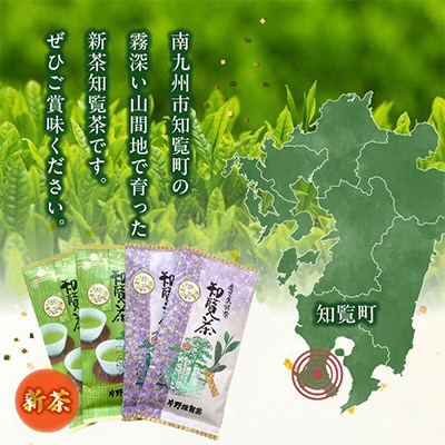 初摘み知覧茶4本セット 鹿児島県産煎茶 400g