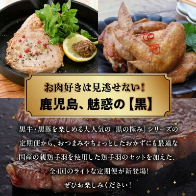 【発送月固定定期便】黒の極定期便　ライト全4回