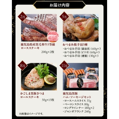 【発送月固定定期便】黒の極定期便　ライト全4回