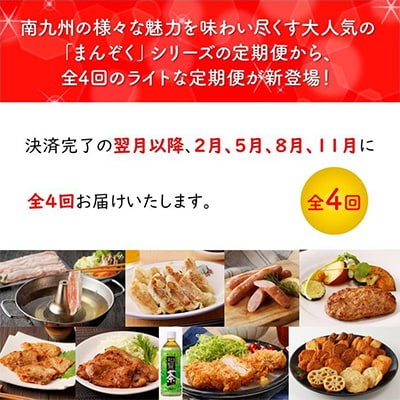 【発送月固定定期便】南九州まんぞく定期便　ライト全4回