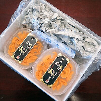 【年内配送可○】エゾバフンウニ(黄系)塩水パック70～80g×5P D-28043