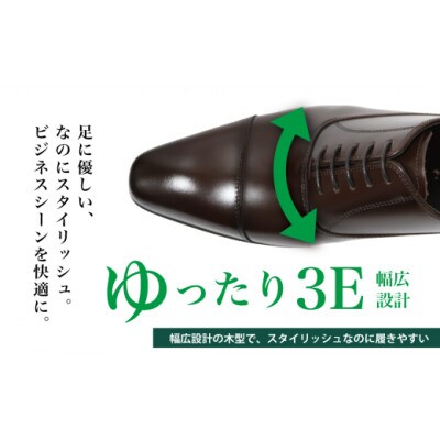 【LV431 BR】27.0cm トレンドを意識したビジネスシューズ ストレートチップ(ブラウン)