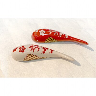 コイオキ 色漆錦鯉 2折(松竹梅金蒔絵)[54070158]