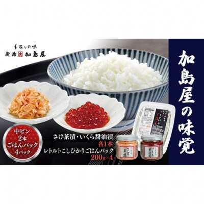 加島屋 中ビン2本・こしひかりごはんパック[54071614]