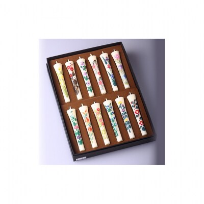 手描き四季の花ろうそく12本入 [54070206]