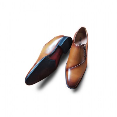 0323牛革 サイドレースビジネスシューズ5502LBR サイズ26.5cm[54077095]