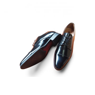 0324牛革 ストレートチップビジネスシューズ5501BL サイズ24.5cm[54077097]