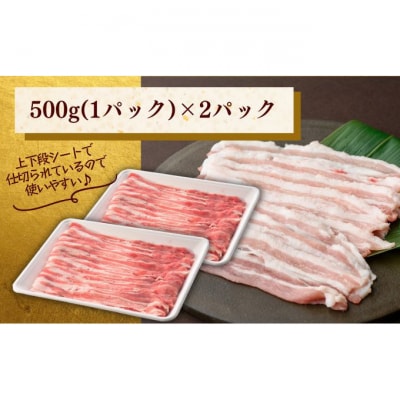 和豚もちぶた バラ しゃぶしゃぶ用 1kg (500g×2パック) セット [54070659]