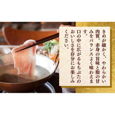 和豚もちぶた ロース しゃぶしゃぶ用 1kg (500g×2パック) セット [54070660]