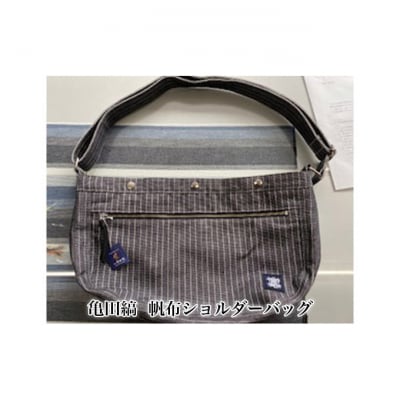 亀田縞　帆布ショルダーバッグ [54070677]