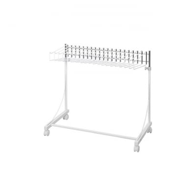 高さ伸縮スラックスハンガー(スイング式)20本掛 白 [54070664]