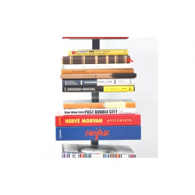 ブックタワー ハイタイプ(8段)シルバー キャスター付き [54071132]