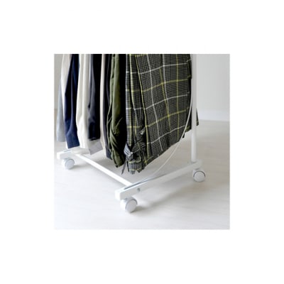 高さ伸縮スラックスハンガー12本掛 (ホワイト) スイング式 [54071135]