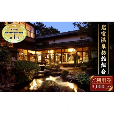 新潟の奥座敷 岩室温泉 加盟店共通利用券 3,000 円分チケット [54070829]