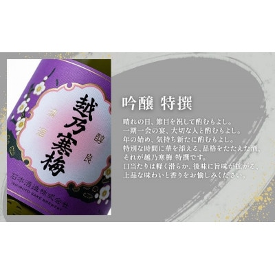 越乃寒梅無垢純米大吟醸 720ml・越乃寒梅特撰大吟醸 720ml　2本セット[54071066]