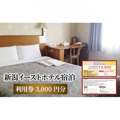 【新潟イーストホテル】宿泊利用券3,000円分 チケット [54071052]