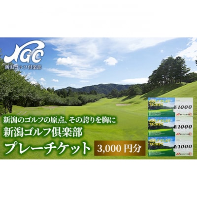 新潟ゴルフ　プレーチケット　3000円分チケット[54071149]