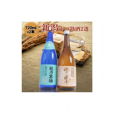 越後銘門酒会 新潟市の銘酒 飲み比べ 720ml×2本 N722A[54071455]