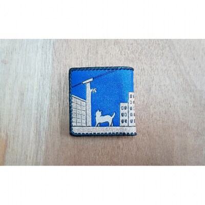 ねこの二つ折り財布　☆ネイビー☆[54071497]