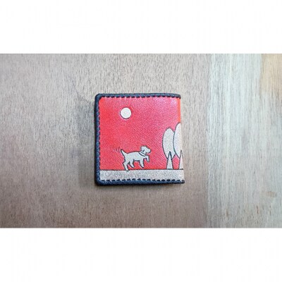 わんこの二つ折り財布　☆オレンジ☆ [54071499]