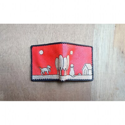 わんこの二つ折り財布　☆オレンジ☆ [54071499]